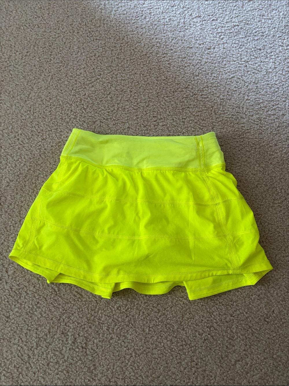 lululemon athletica Neon Yellow Athletic Skort lined